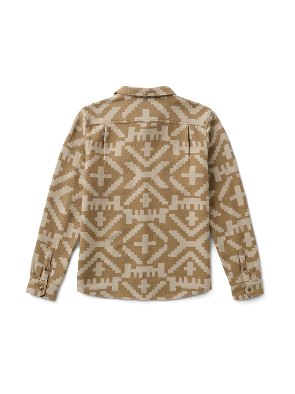 Nordsman Jacquard Long Sleeve Flannel: Light Khaki