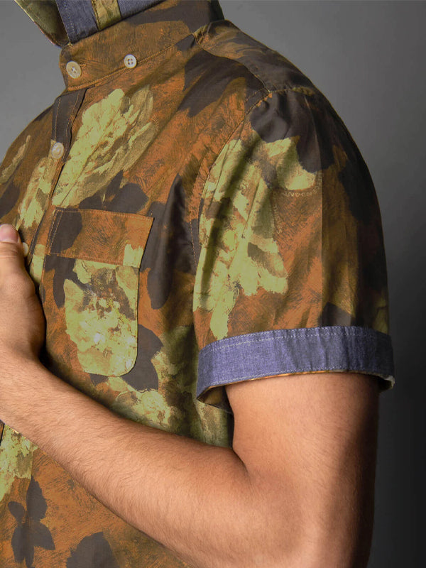 Oil on Canvas Gold Relaxed Fit Shirt (FINAL SALE)
