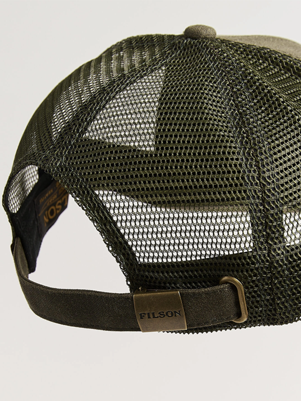 Scenic Trucker Waxed Mesh Cap: Otter Green