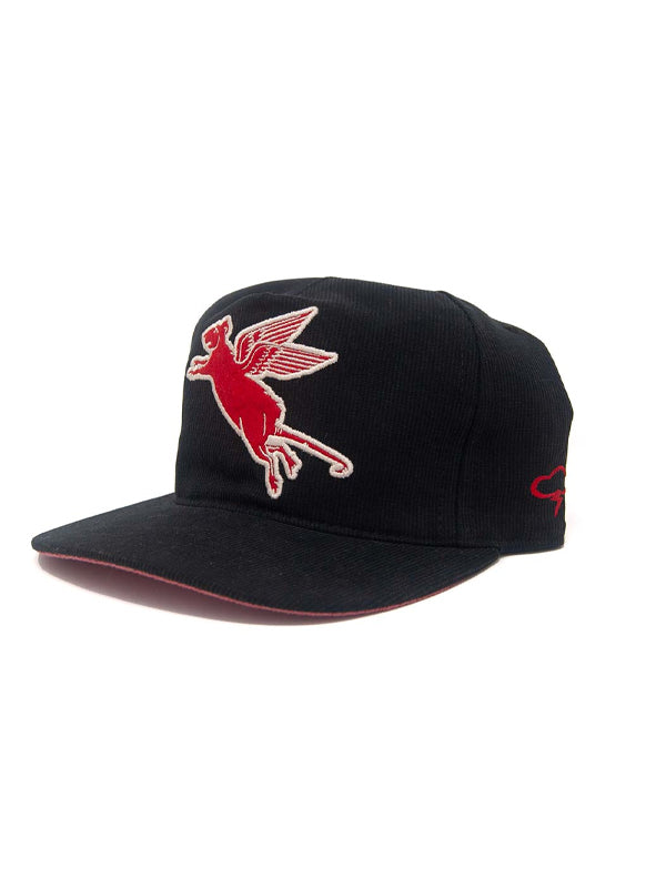 Ratasus Strapback Hat: Black/Red