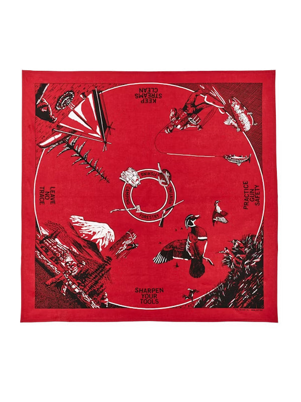 Great Outdoors Bandana: Red/Outdoorsman