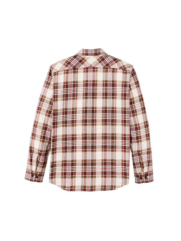 The Rangeland Flannel Shirt: Red/Brown/Cream Plaid