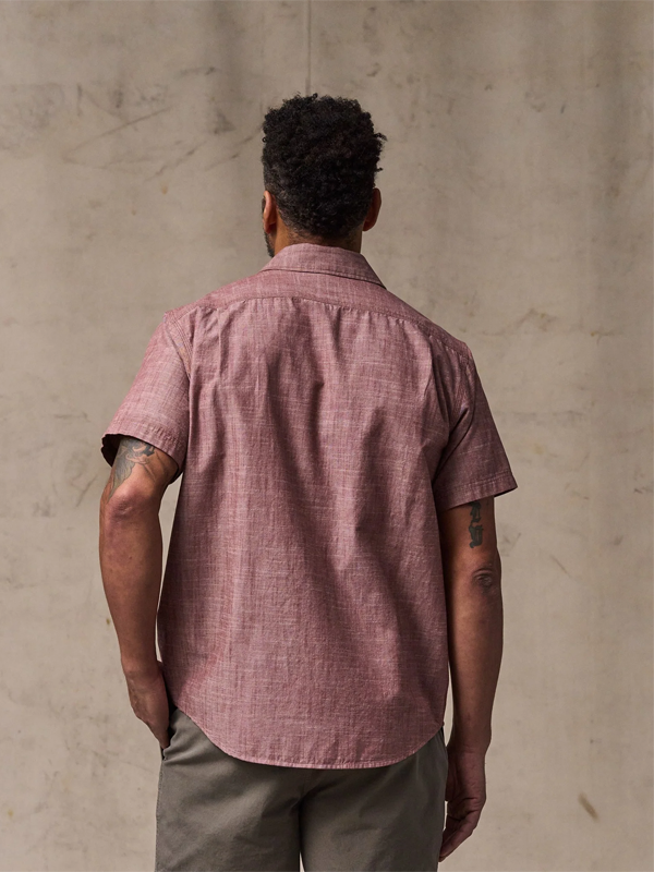 Short Sleeve Chambray Shirt: Sable