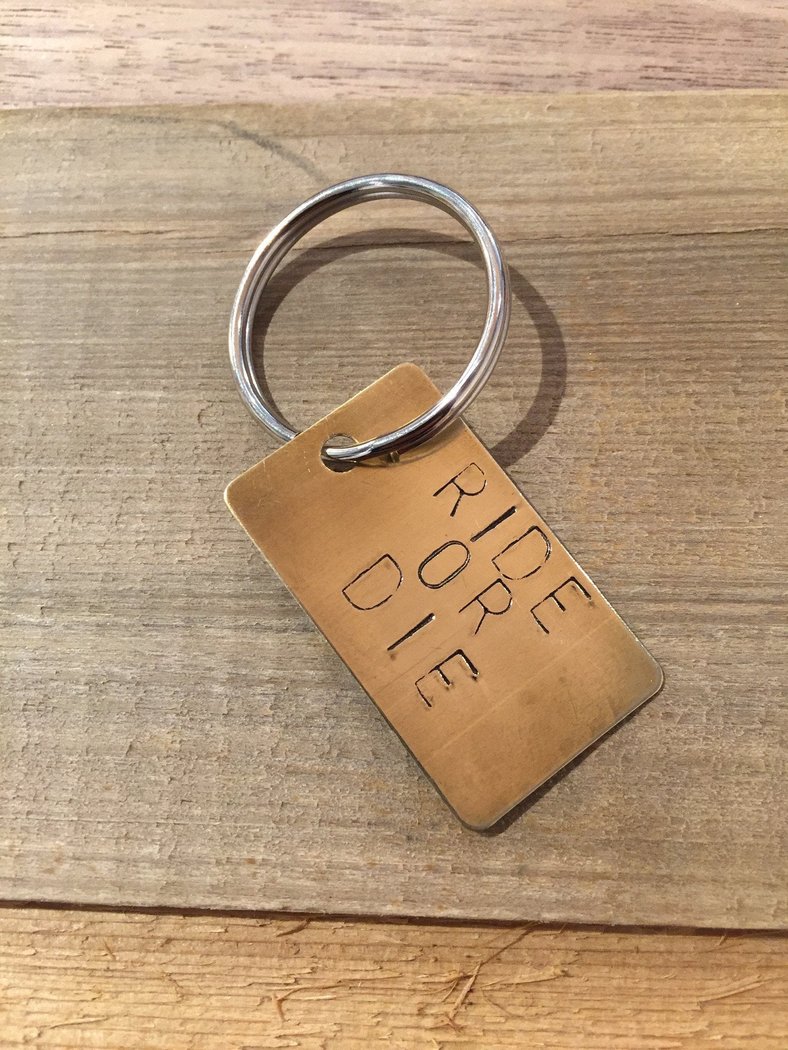 CUSTOM Hand Stamped Grown Folks Keychain