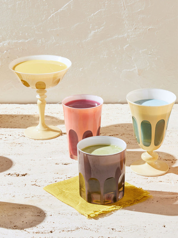 Rialto Glass Tumbler: Salmon (Single)