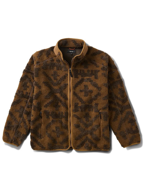 Campover Jacquard Sherpa Full-Zip Fleece Jacket: Otter