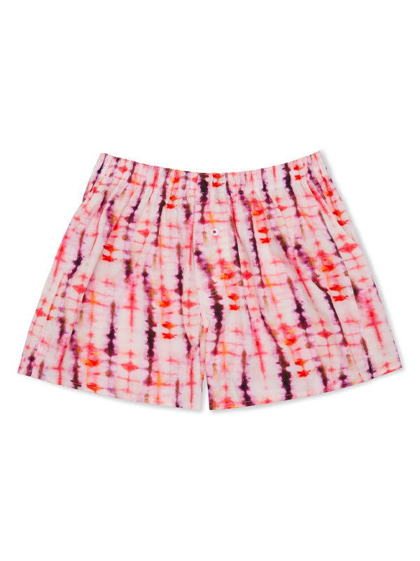 Organic Cotton Boxer Shorts: Shibori Clouds Purple