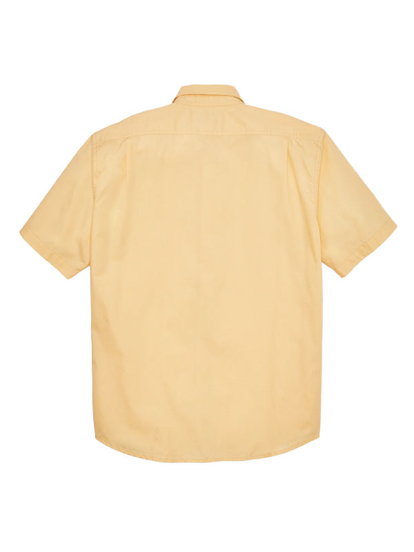 Washed Short Sleeve Feather Cloth Shirt