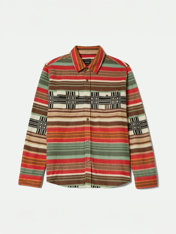 Bowery Arctic Stretch Fleece: Multi Blanket Stripe