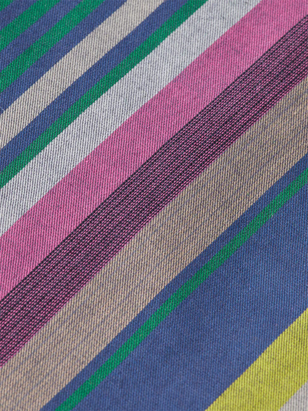 Twilt Blanket Striped Cotton Short: Black Multi Stripe (FINAL SALE)