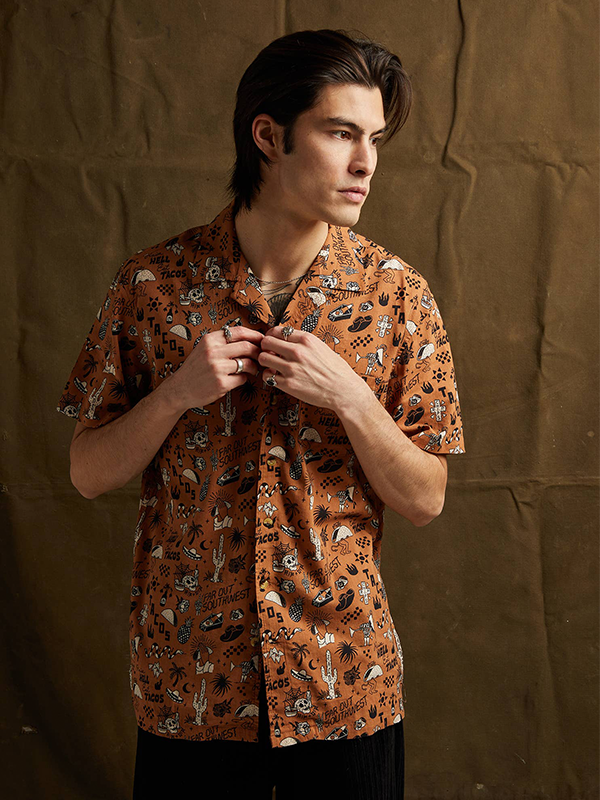 Raise Hell Eat Tacos Button Down Shirt