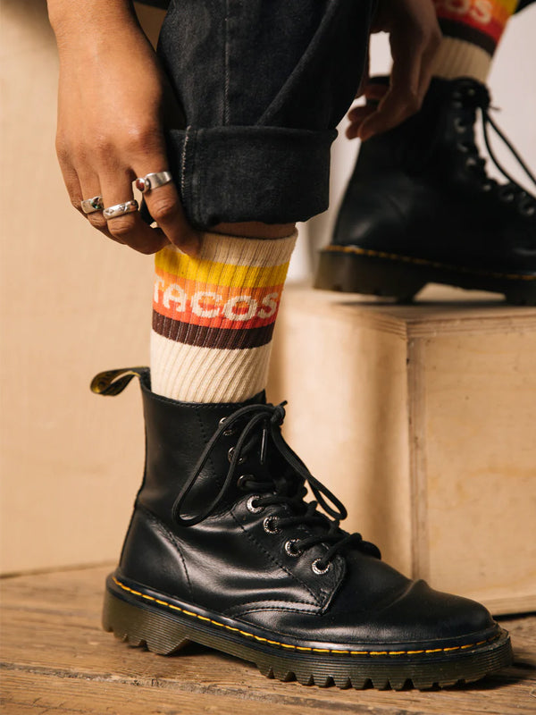 Taco Van Striped Crew Socks