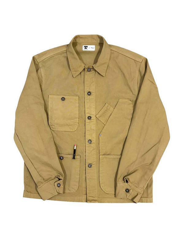 Coverall Jacket: Garment Dyed British Tan (Khaki)