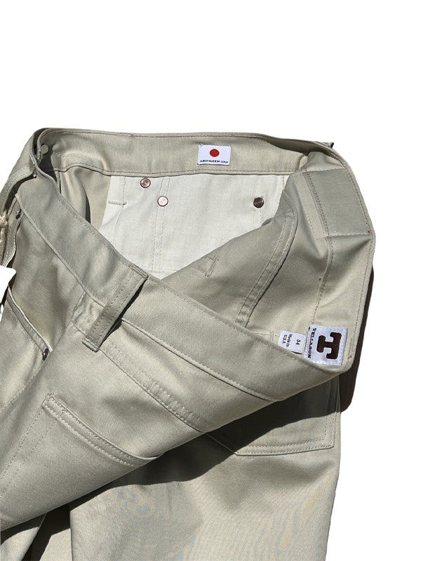 Ankara Cotton Satin Pant: Off White