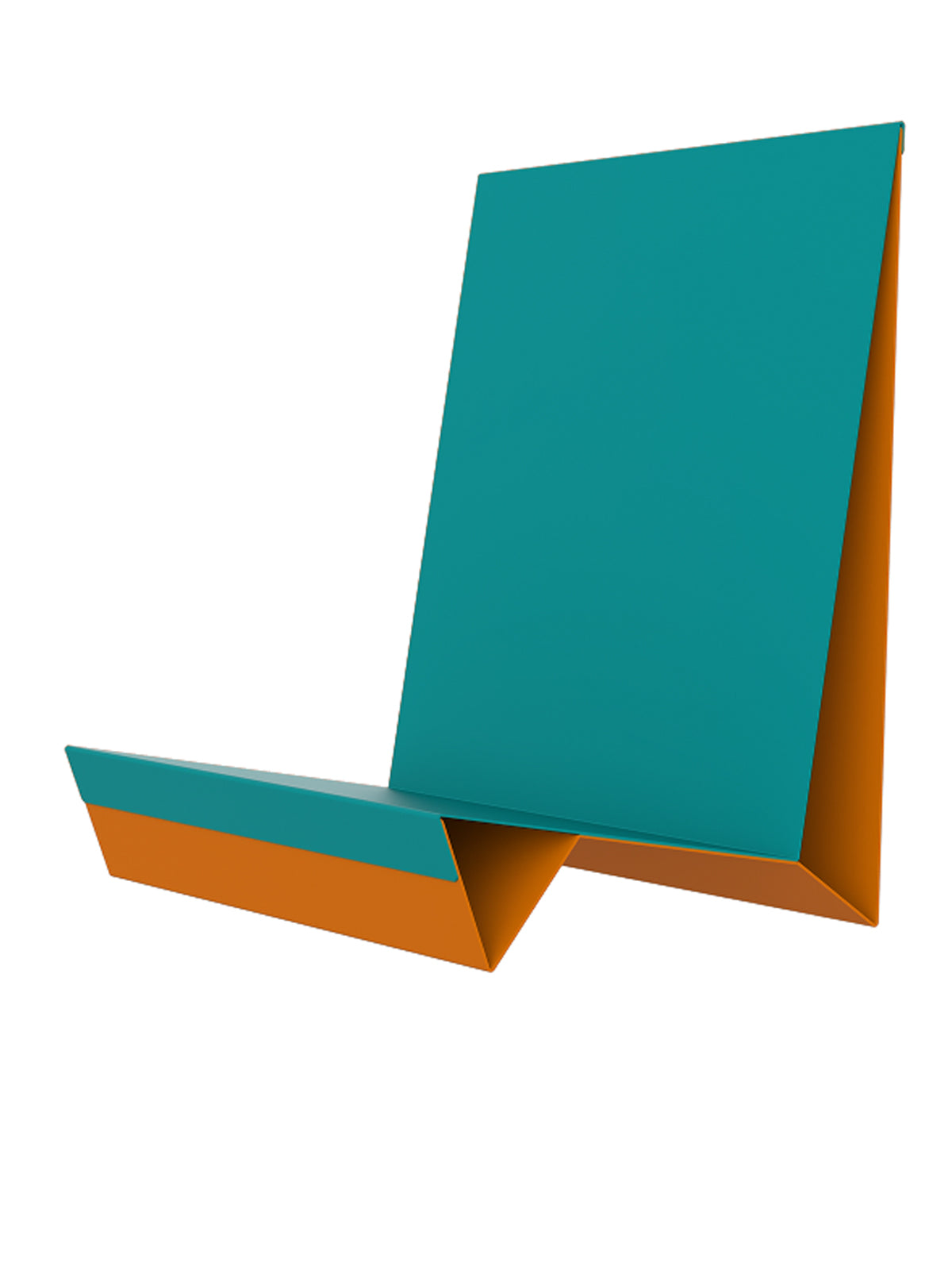 Modern Vinyl LP Record Album Holder: Turquoise/Pumpkin