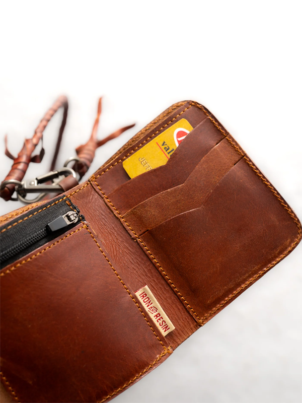 Santa Fe Denim Wallet: Cognac