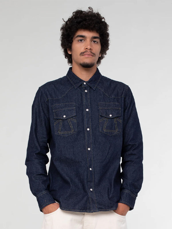 Western Shirt: Texas Indigo Denim (FINAL SALE)