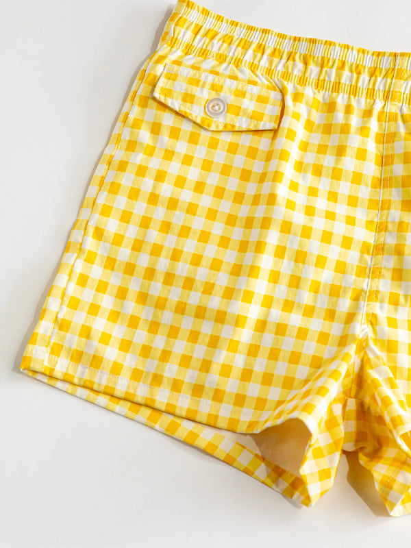 Gingham Cabana Trunk: Yellow