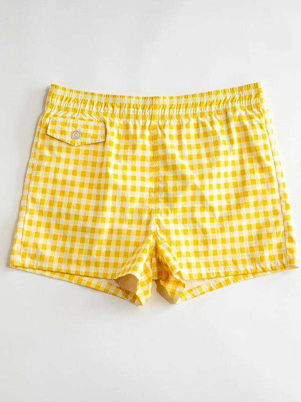 Gingham Cabana Trunk: Yellow