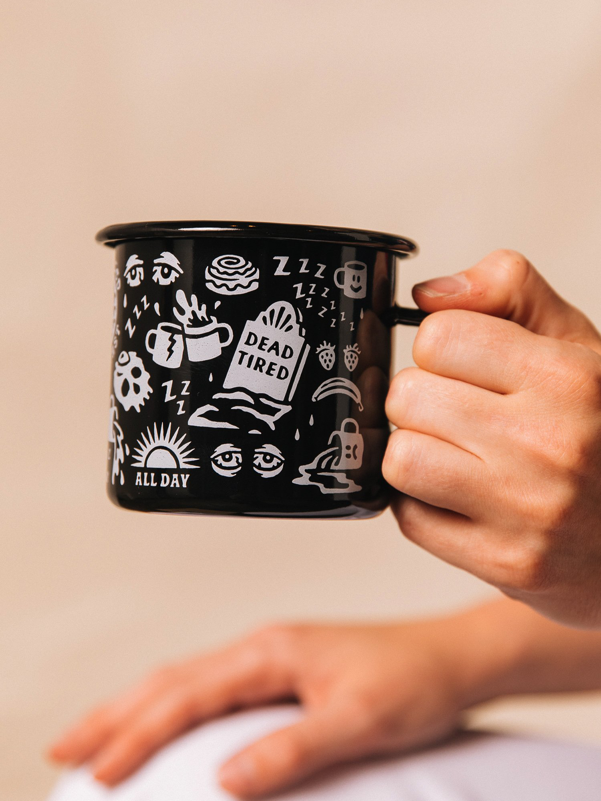 Dead Tired Enamel Mug