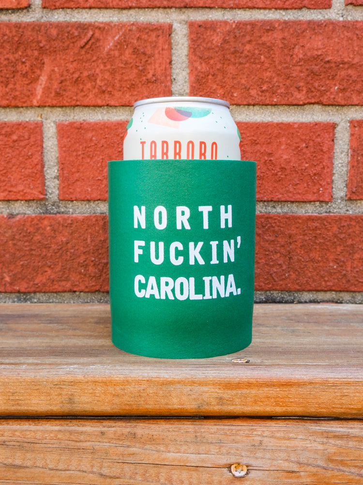 North F*ckin' Carolina Foam Koozie: Green