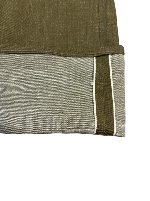 Ankara Mid Rise Straight Leg Jean: Olive/Brown