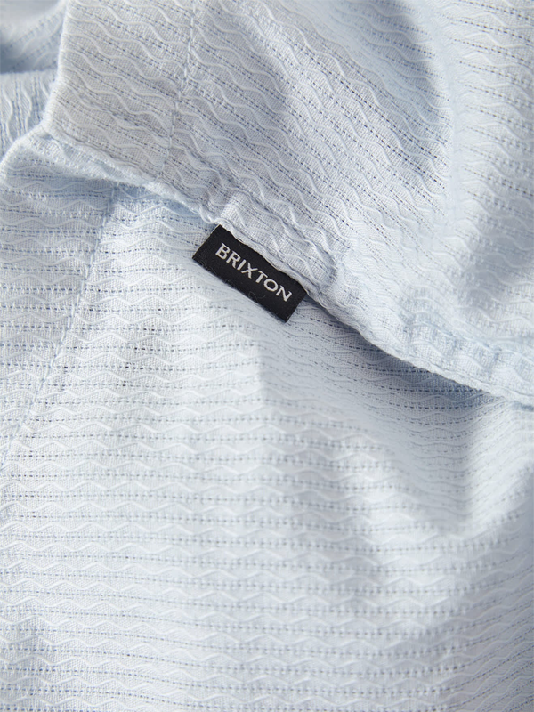 Vintage Short Sleeve Woven Shirt: Blue Aura