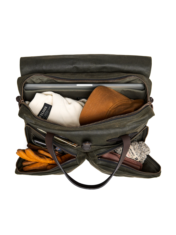 24 Hour Tin Cloth Briefcase: Otter Green