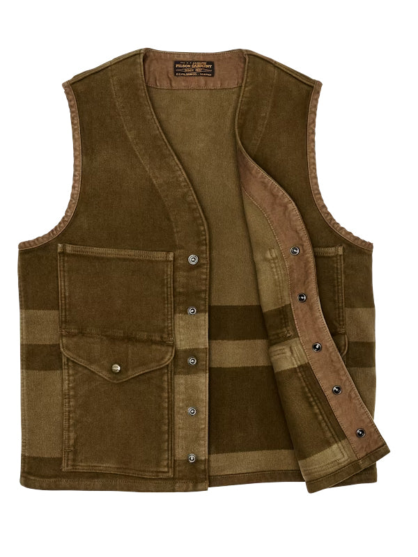 Beartooth Cruiser Vest: Marsh Olive Blanket Stripe