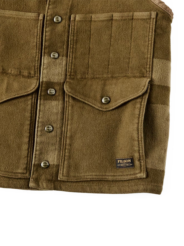 Beartooth Cruiser Vest: Marsh Olive Blanket Stripe