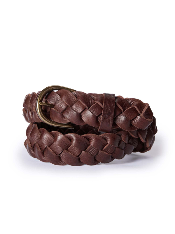 The Braided Belt: Dark Brown