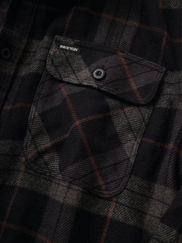 Bowery L/S Flannel: Black/Charcoal