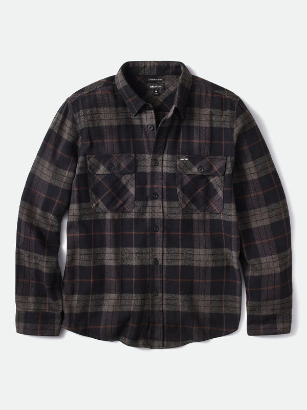 Bowery L/S Flannel: Black/Charcoal