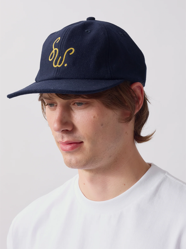Monogram Cap: Blue