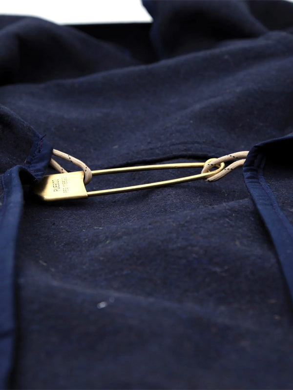 Brass Safety Pin (5") – A sturdy and stylish oversized brass safety pin, perfect for securing blankets, scarves, or adding a vintage touch to your accessories.