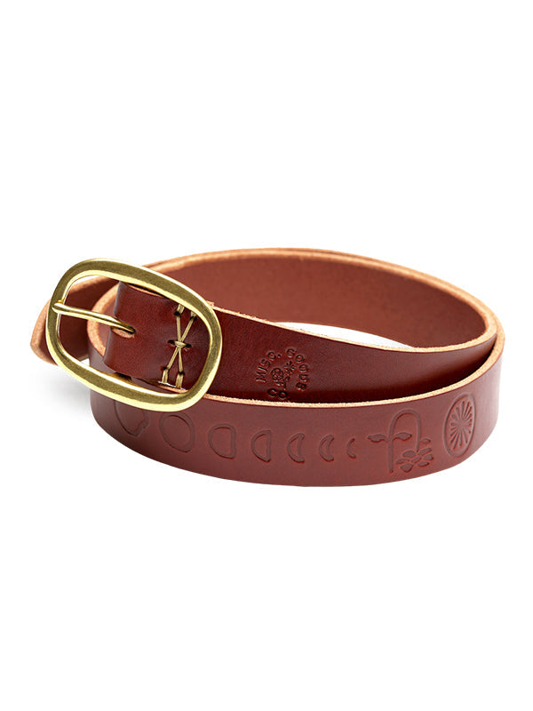 Chestnut Moon Is Down Leather Belt: Brown