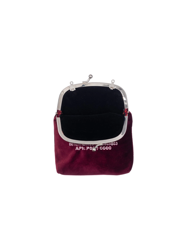 Velvet Frame Pouch: Burgundy