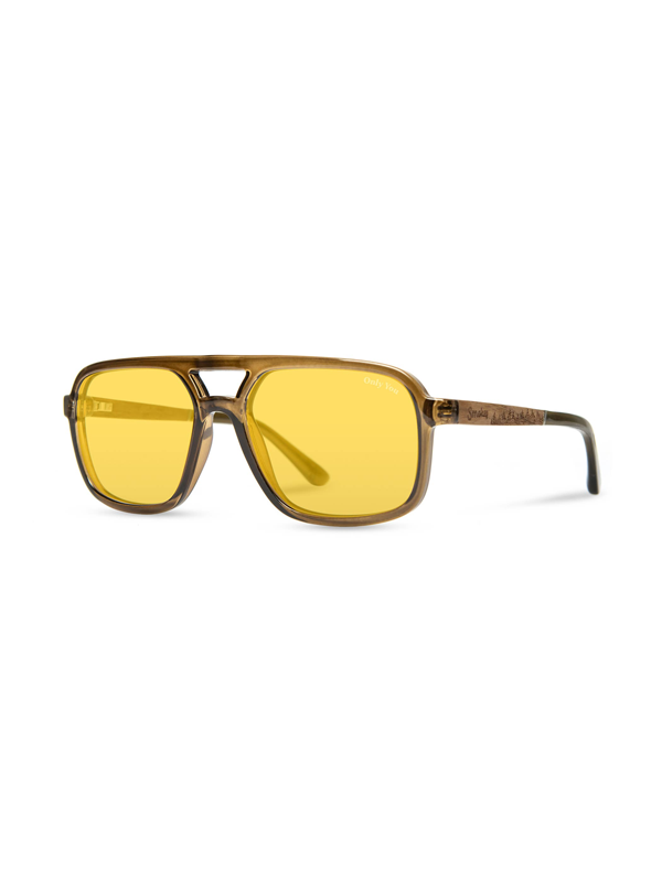 Smokey Bear x CAMP Glacier Sunglasses: Moss, Polarized Yellow