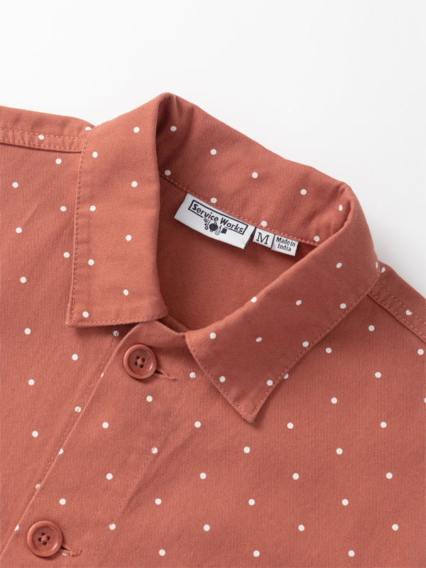 Polka Dot Easy Chef Shirt: Clay