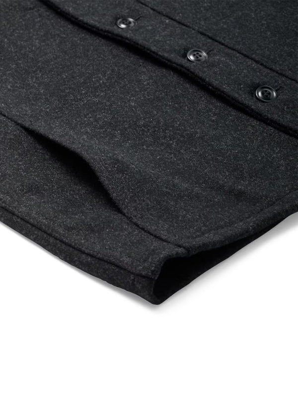 Mackinaw Wool Vest: Charcoal