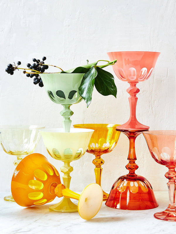 Rialto Glass Coupe: Creme (Single)