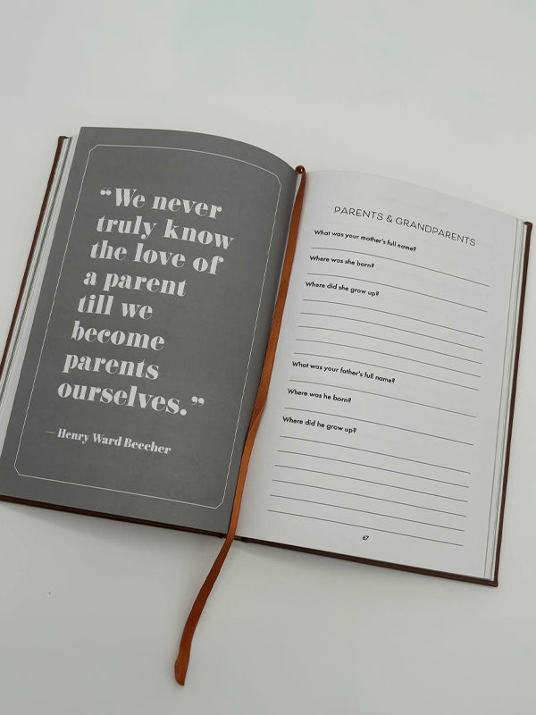 Dad, I Want to Hear Your Story: Heirloom Edition’ – A beautifully crafted keepsake journal filled with thoughtful prompts to capture and preserve your dad’s cherished memories and life experiences.