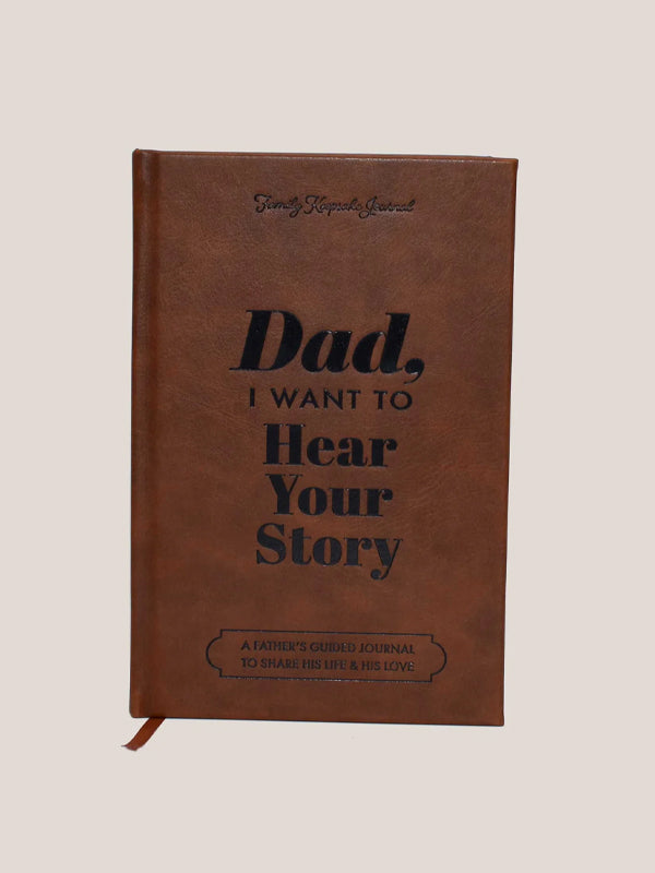 Dad, I Want to Hear Your Story: Heirloom Edition’ – A beautifully crafted keepsake journal filled with thoughtful prompts to capture and preserve your dad’s cherished memories and life experiences.