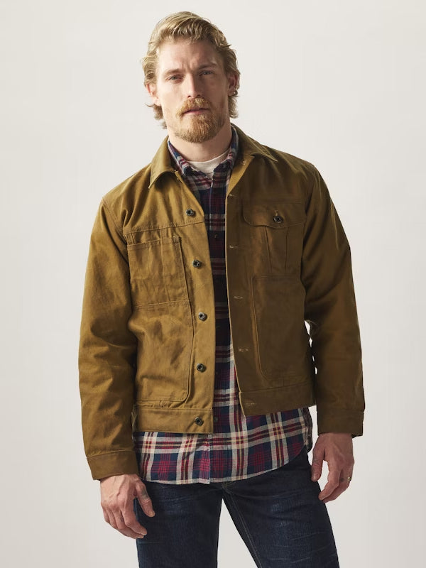 Tin Cloth Short Lined Cruiser Jacket: Dark Tan