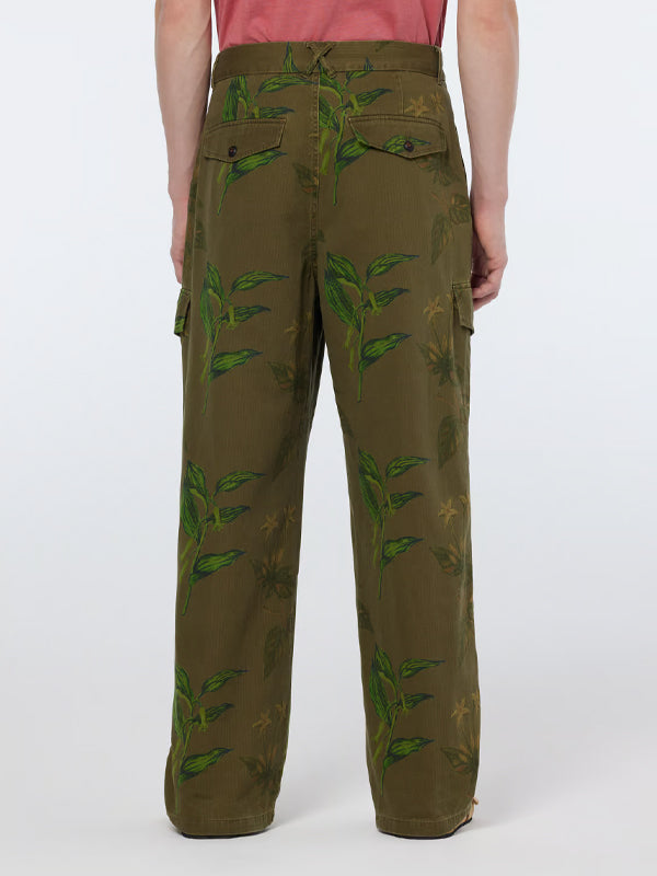 Daze Military Print Wide Fit Cargo Pant