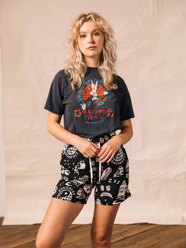 Dead Tired Breakfast & Coffee Walk Shorts