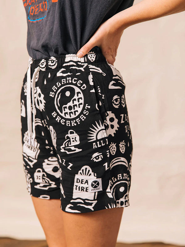 Dead Tired Breakfast & Coffee Walk Shorts