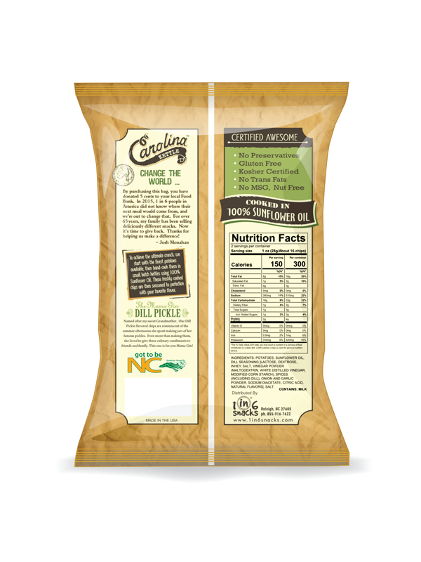 Dill Pickle Carolina Kettle Potato Chips: 2 oz