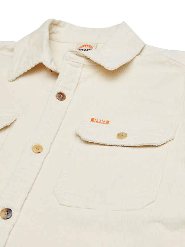 Vacay Cord Shirt: Dirty White