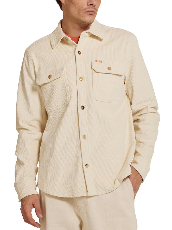 Vacay Cord Shirt: Dirty White